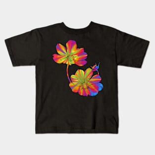 Peace, love, and flowers Kids T-Shirt